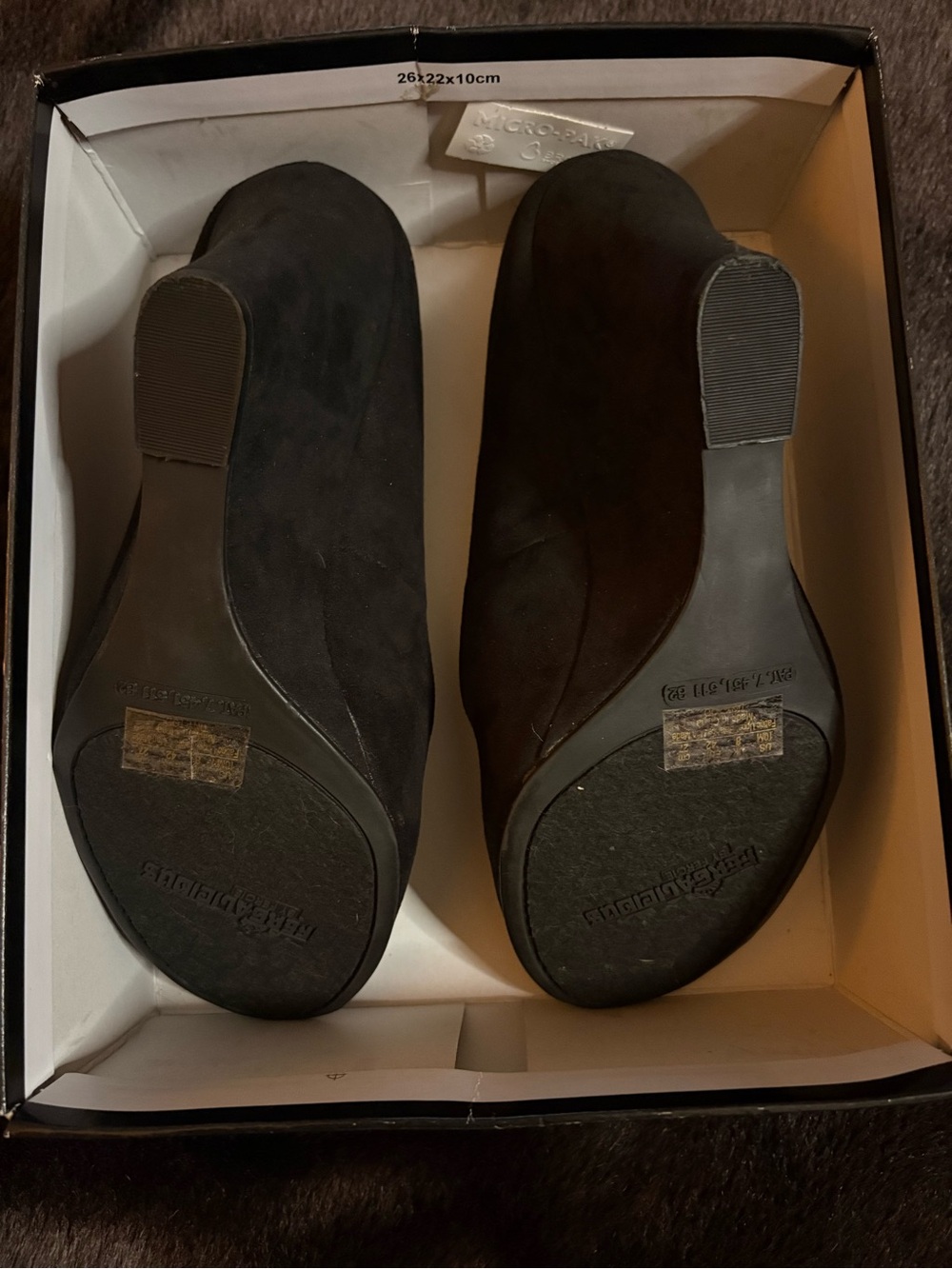 Fergalicious Black Suede Round-Toe Heels - Picture 4 of 4